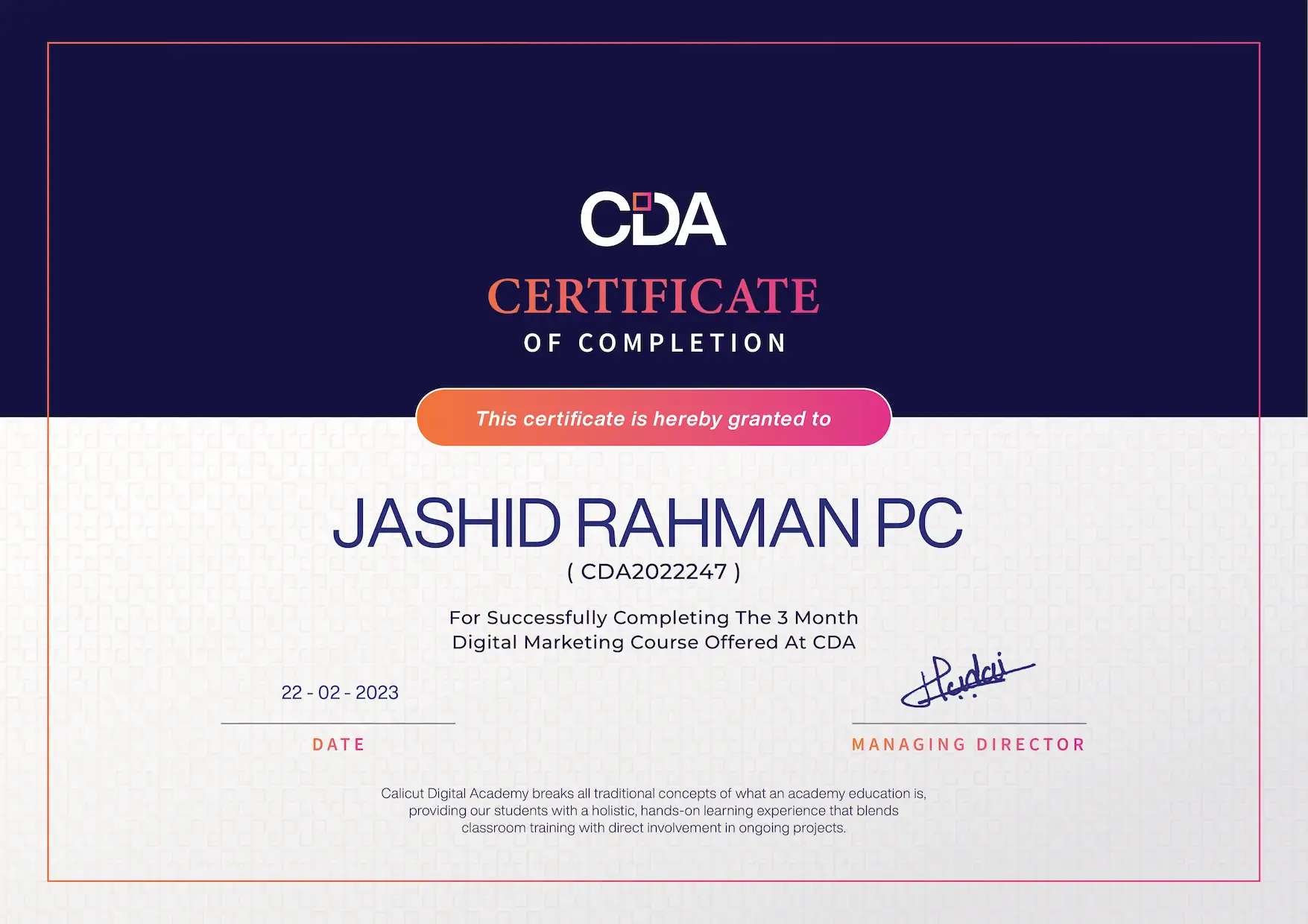_DIGITAL MARKETING SPECIALIST IN MALAPPURAM _ KERALA JASHID RAHMAN P C cda